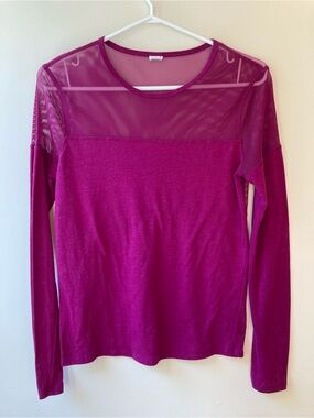 Victoria Sport Mesh Panel Long Sleeve Workout Top